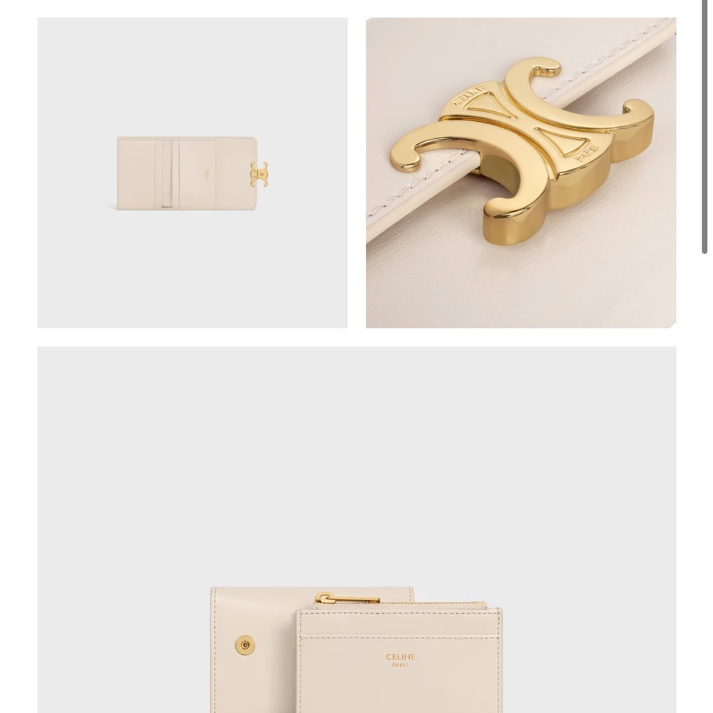 Celine Yellow Leather Compact Wallet - Picture 10 of 11